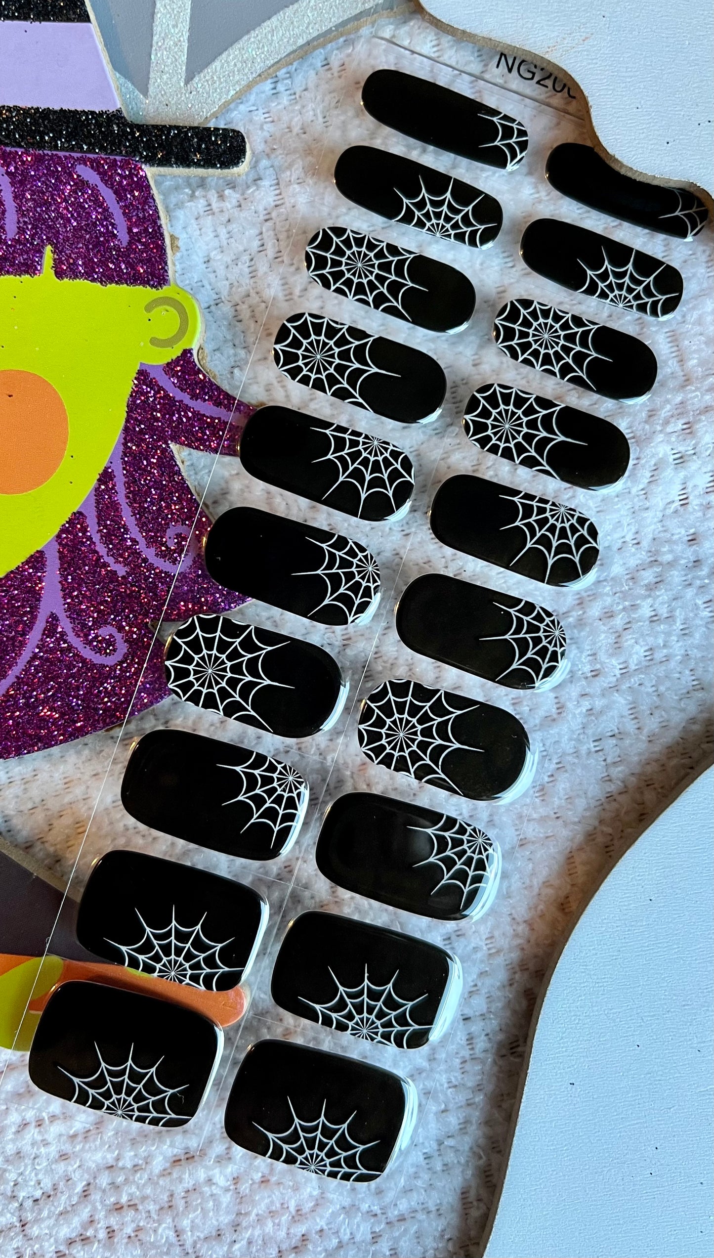 N327 black with white webs!! Gels - LED Lamp Gel Wraps Halloween