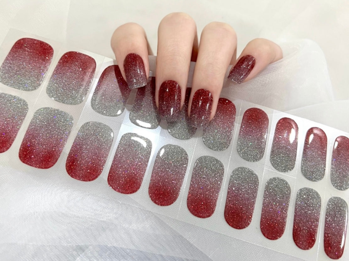 2122 stunning ombre shine no lamp gel 2.0 w/22 strips