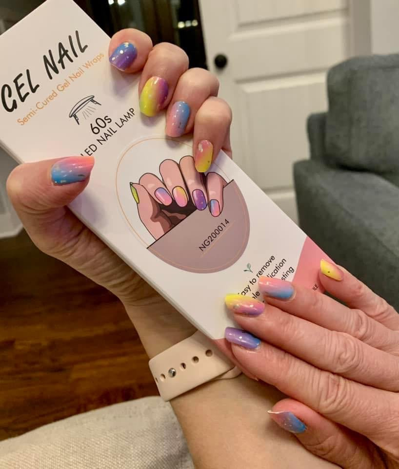 N014 Rainbow Girl - LED Lamp Gel Wraps