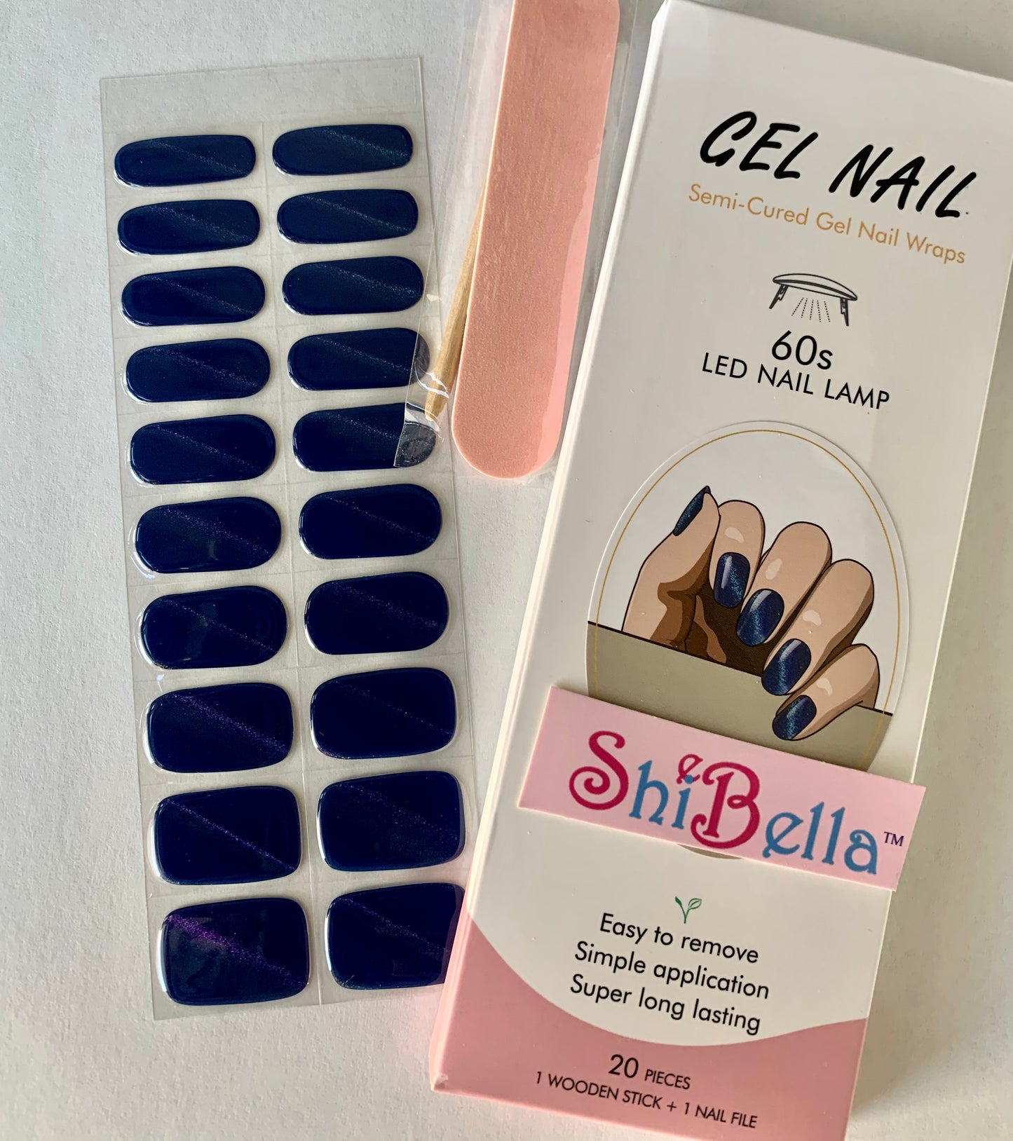 N167 Eye Cat Dark Blue - LED Lamp Gel Wraps