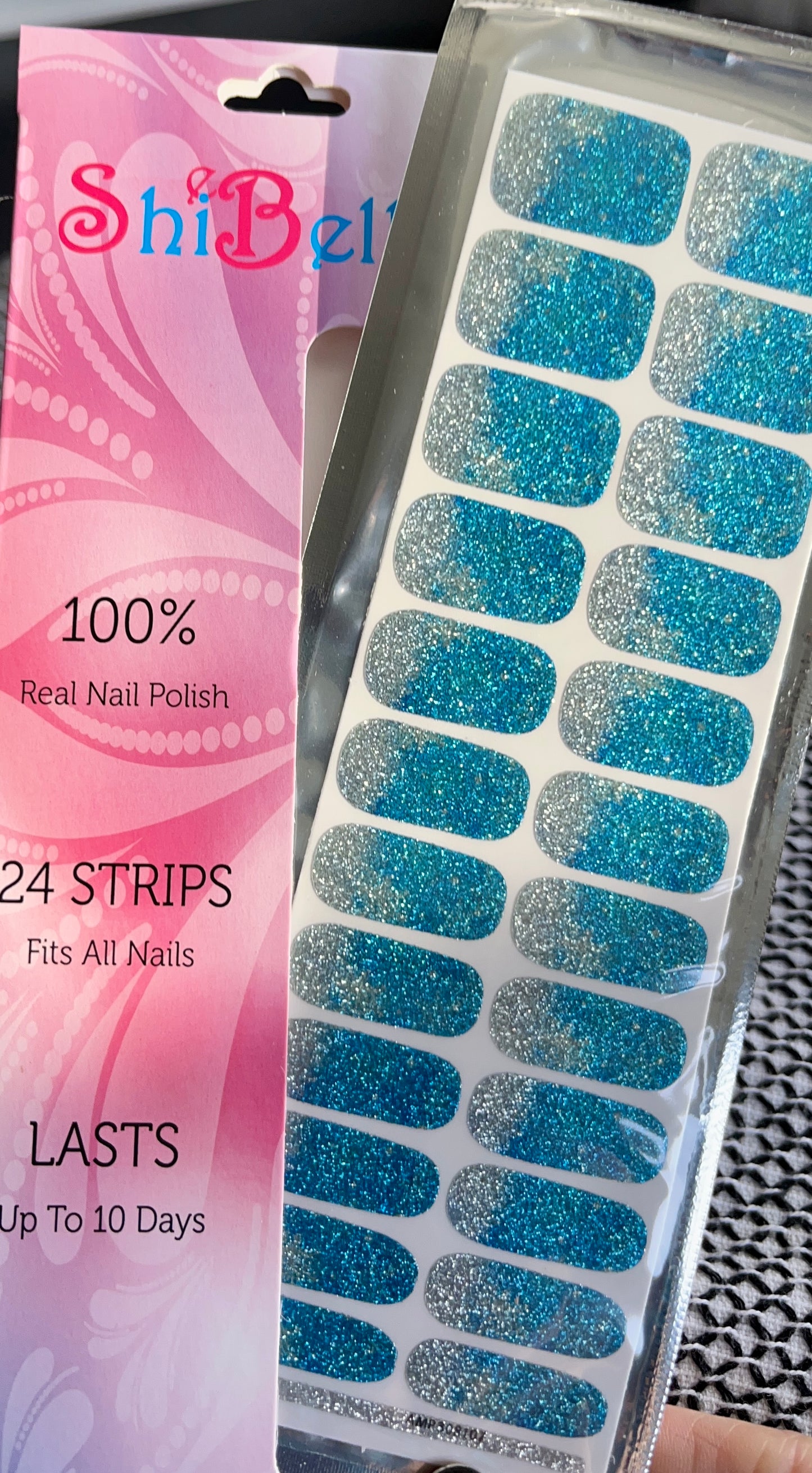 Light blue snow glitter - Premium (24 strips 2023 Holiday)