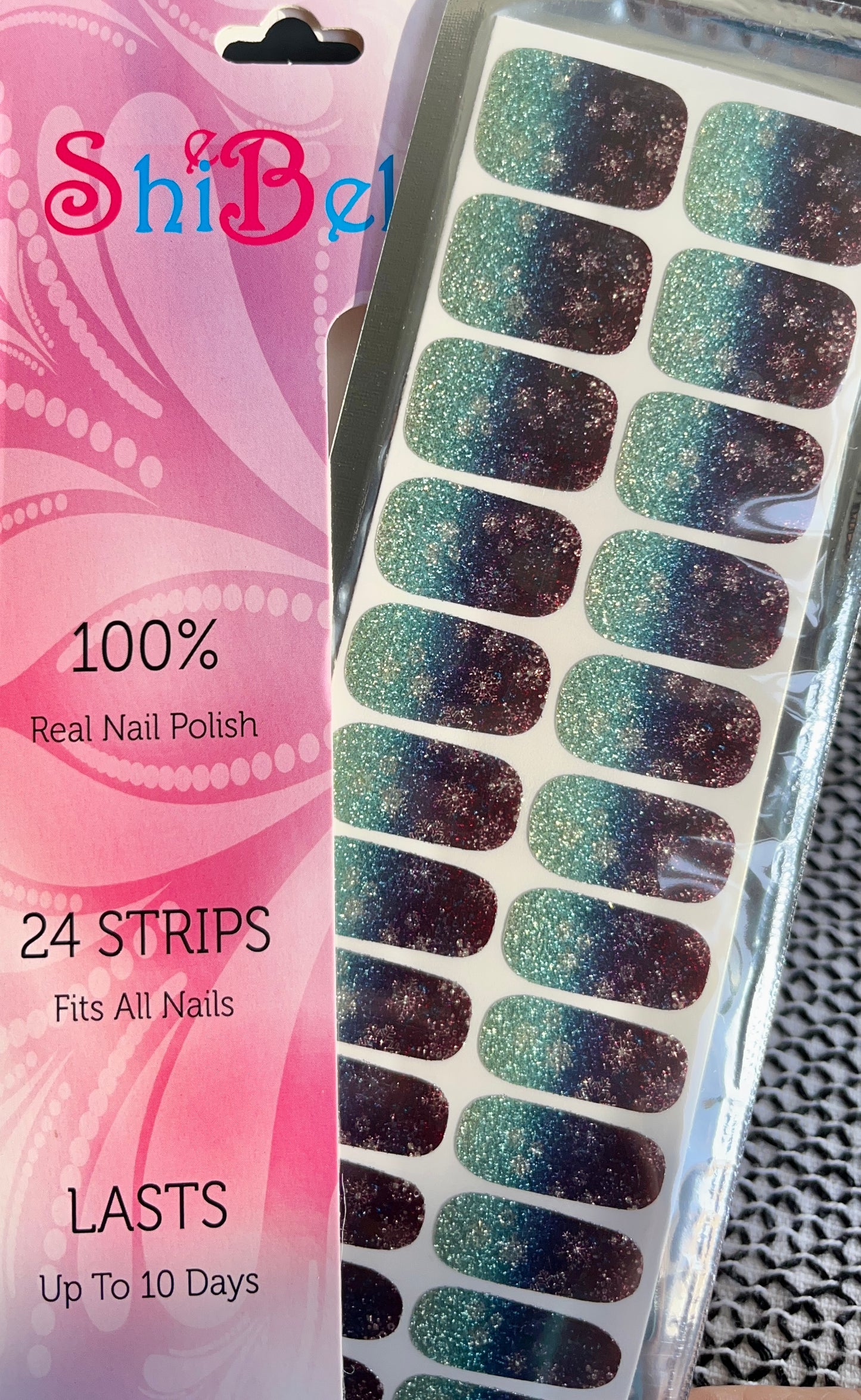 Glitter flakes at night - Premium (24 strips 2023 Holiday)