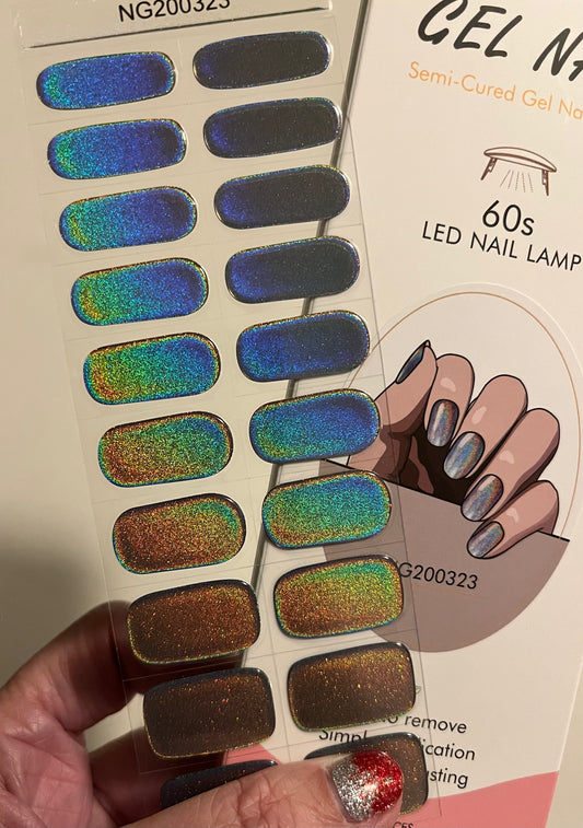 N323 color shift multi-color on black - LED Lamp Gel Wraps