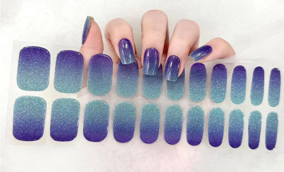 2126 ombré blues no lamp gel 2.0 w/22 strips