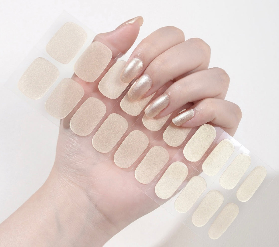 2104 cream shimmer no lamp gel 2.0 w/22 strips