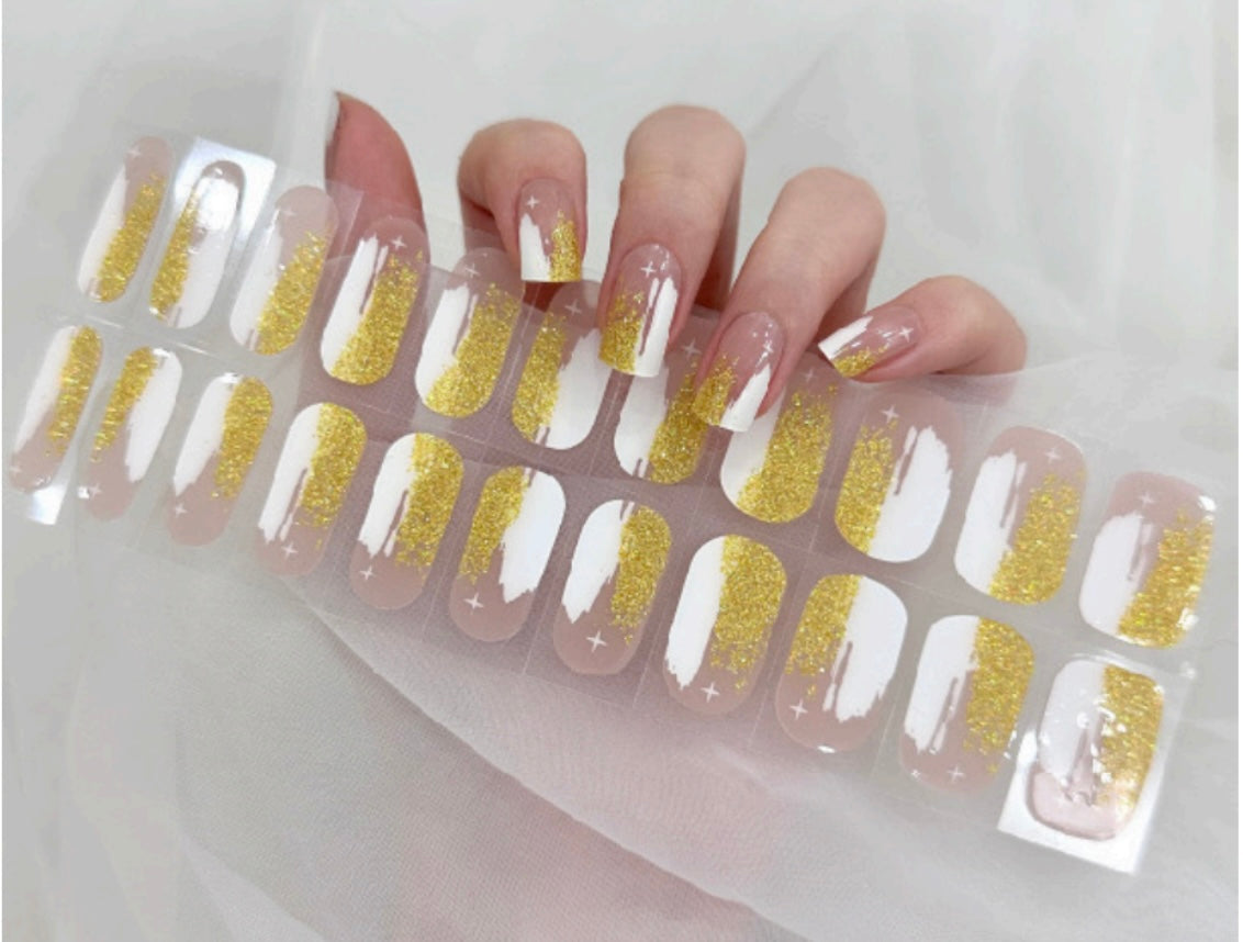 22 strip Gels UVG02 sunshine - LED Lamp Gel Wraps