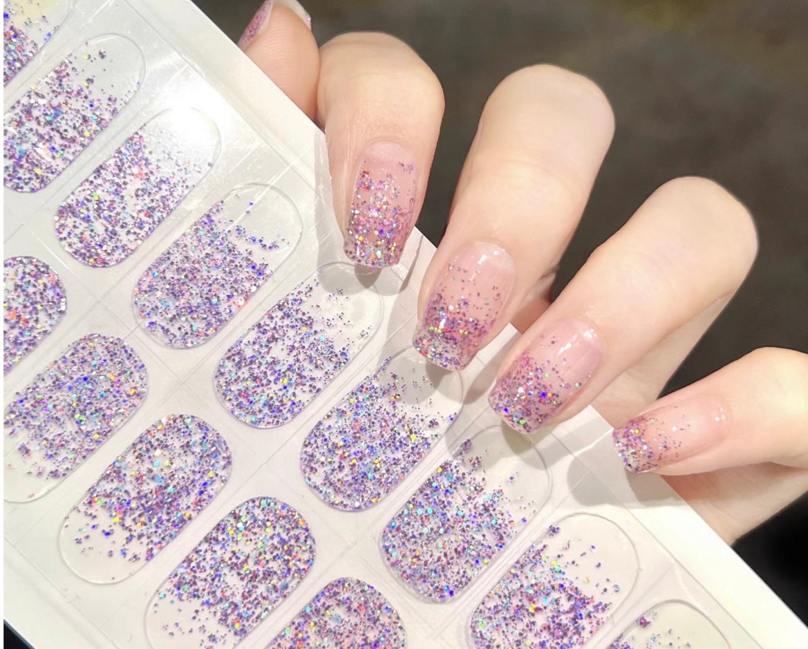 Purple crystals 1022 - No-UV Gel Wraps