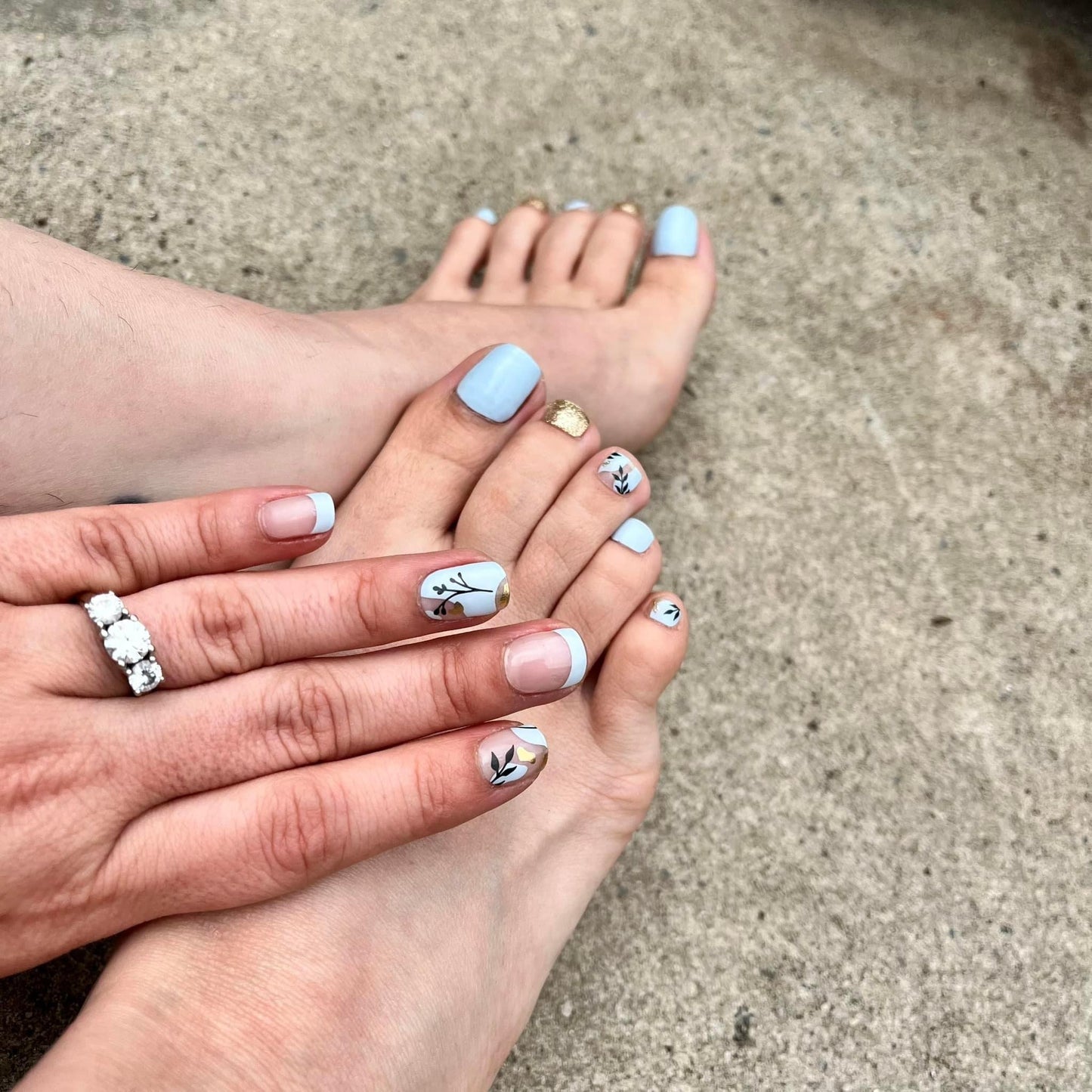 GEL TOES 13 Match me blues - LED Lamp Gel Wraps