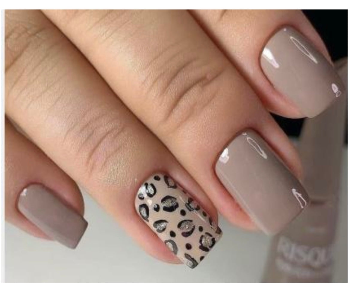 N158 Taupe Tiger Gels  - LED Lamp Gel Wraps