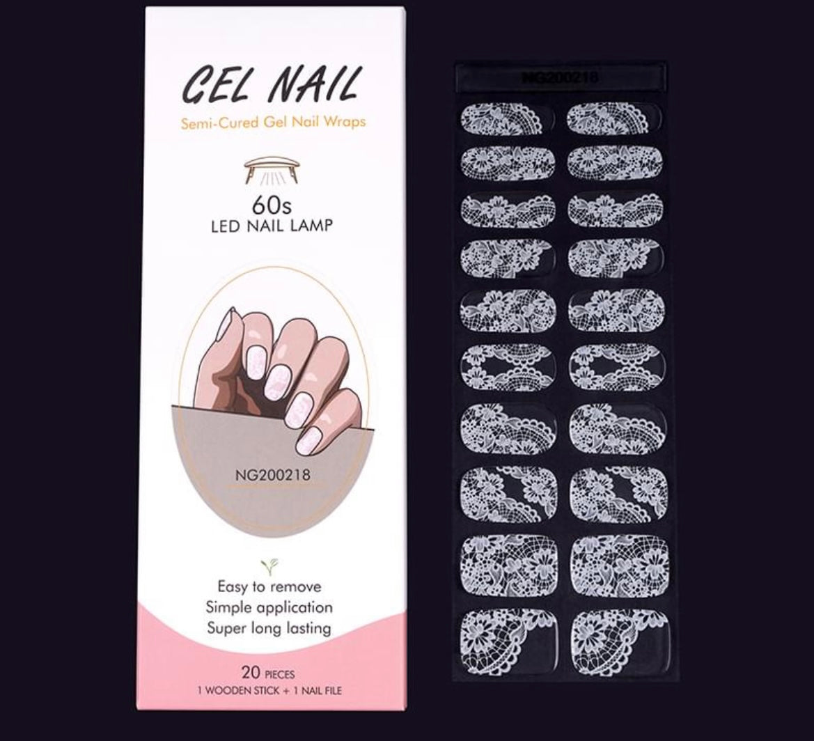 NEW N218 Lace Overlay - LED Lamp Gel Wraps