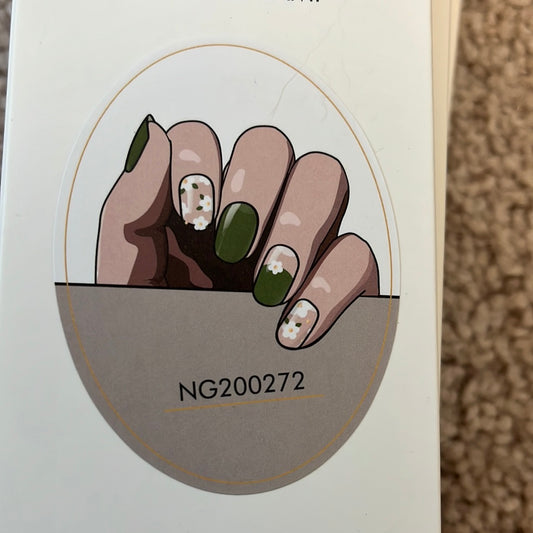 N272 Green with Daises Gels - LED Lamp Gel Wraps