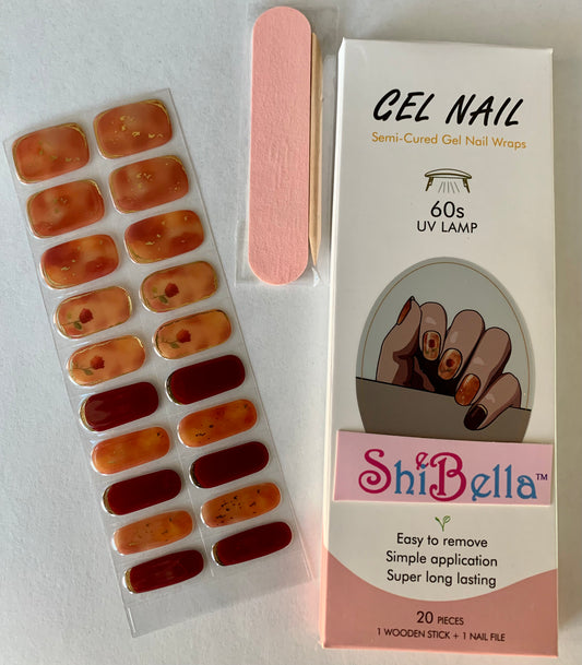 N193 Warm Florals - LED Lamp Gel Wraps