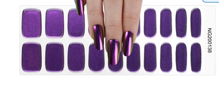 NEW N138 Metallic Purple - LED Lamp Gel Wraps