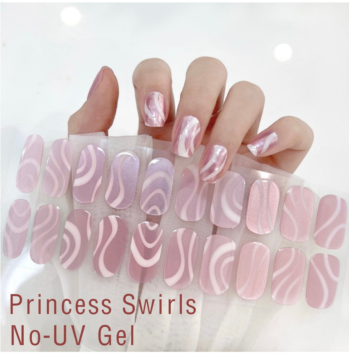 Princess Swirls 1058- No-UV Gel Wraps